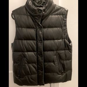 Mackage leather puffer vest